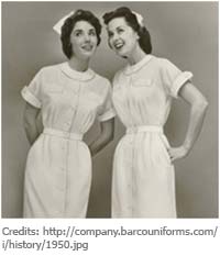 How nurse uniforms evolved, from impractical stockings and petticoats to  comfy scrubs - ABC News