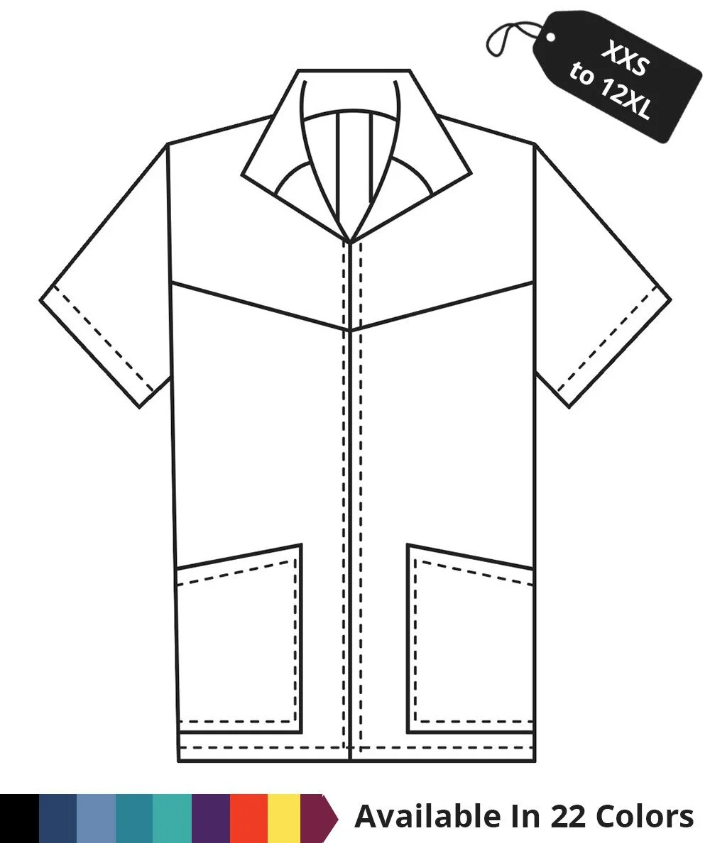 PU Made To Order Men's Two Pocket Zip Front Medical Scrub Jacket