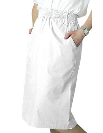 Adar Two Pocket A-Line Knee Length Nurse Skirt