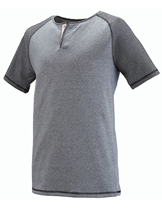 Augusta Sportswear Men's Linear Fusion Short Sleeve Henley