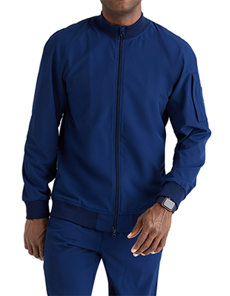 Barco One Men's Warm-Up Bomber Solid Scrub Jacket
