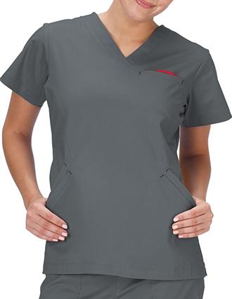 Bio Stretch Ladies Angle V-Neck Scrub Top
