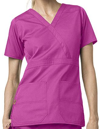 Carhartt Women's Mock Wrap Ripstop Solid Scrub Top