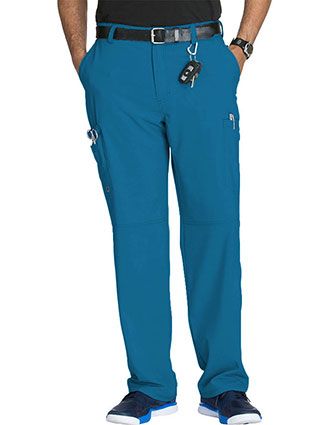 Cherokee Infinity Men's Antimicrobial Fly Front Cargo Petite Pant