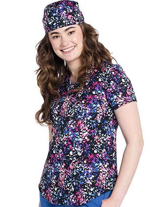 Cherokee Unisex Crazy For Confetti Print Scrub Hat