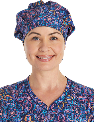 Cherokee Unisex One In A Medallion Print Bouffant Scrubs Hat