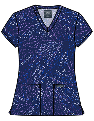 Cherokee Women's Wild Specks Print V-Neck Top