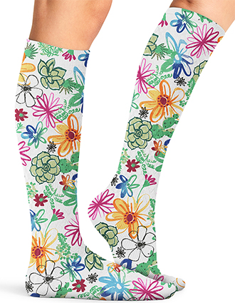 Cherokee Legwear Knee Compression Sock in Sweet Succulent