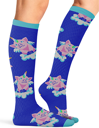 Cherokee Legwear Women's Compression Socks in Flying Magic