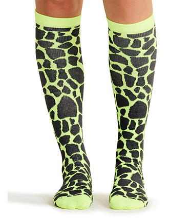 Cherokee Legwear Women's Glowing Giraffe of Support Socks
