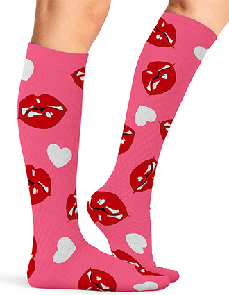 Cherokee Legwear Women's Compression Socks in Kiss Me