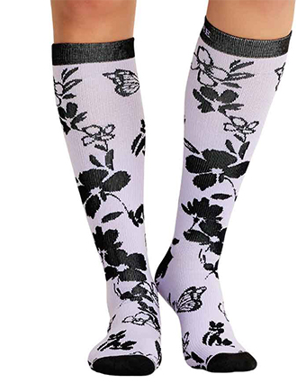 Cherokee Women's Lavender Garden Support Socks