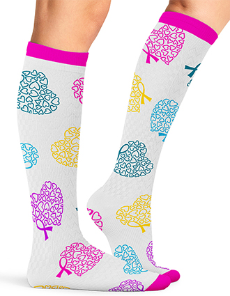 Cherokee Legwear Women's Compression Socks in Love To Care