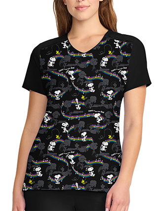 Cherokee Licensed Women's V-Neck Top in Your Own Beat