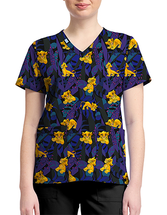 Cherokee Licensed V-Neck Top Unisex in Sensational Simba