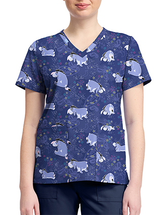 Cherokee Licensed V-Neck Top Unisex in Painterly Paisley