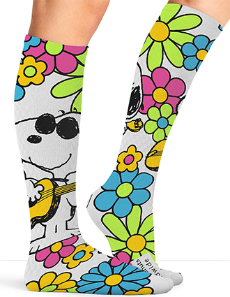 Cherokee Legwear Women's Compression Socks in Snoopy Grooves