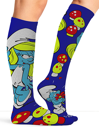 Cherokee Legwear Women's Compression Socks in Smurfette