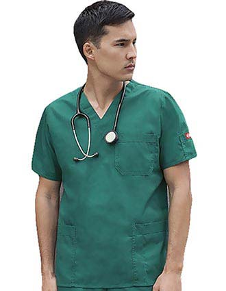 Dickies Mens Two Pocket Utility Nursing Scrub Top