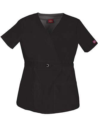 Dickies Gen Flex Junior Fit Mock Wrap Nurse Scrub Top