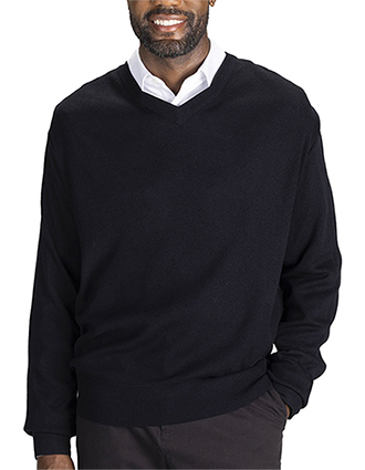 Edwards Men's V Neck Sweater Interlock Acrylic