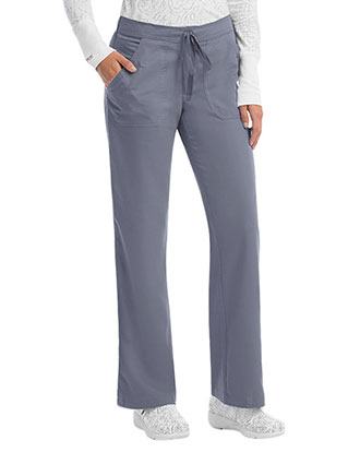 Grey's Anatomy Women's Four Pocket With Logo Elastic Tall Scrub Pant