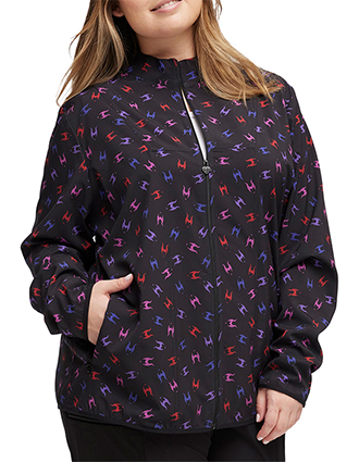 Heartsoul Packable Print Jacket in I Run This Castle Scrub Top For Women