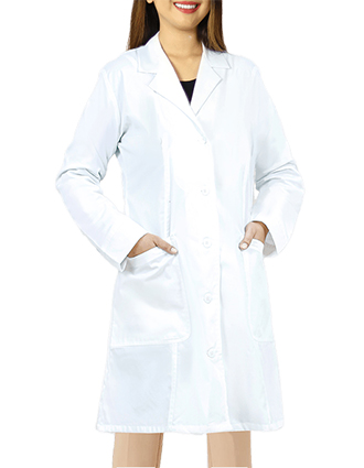Heedfit Women's Two Pocket 35 Inches White Medical Lab Coat