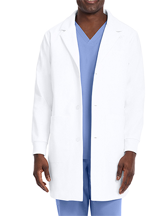 Healing Hands Men's Dental Lab Coat in White