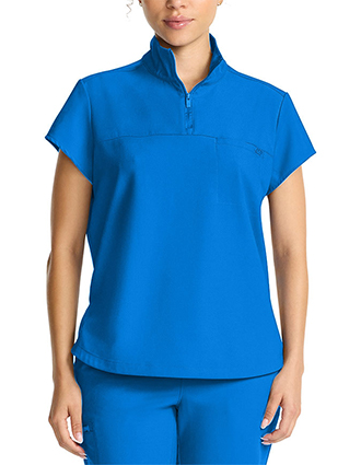 Healing Hands HH QUEST Women's Partial Zip Stand Collar Top