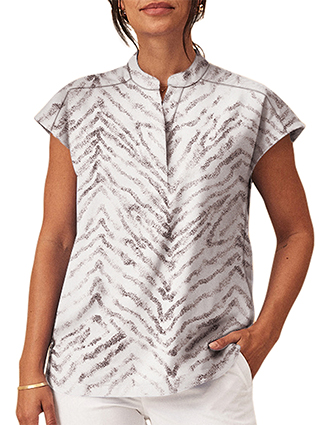 Healing Hands HH QUEST Women's Journey Nature's Reflection Print Scrub Top