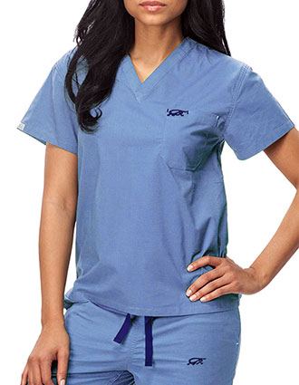 IguanaMed The Unisex Single Pocket V-Neck Top