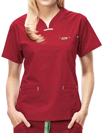 IguanaMed Women's The Quattro Key-Neck Top
