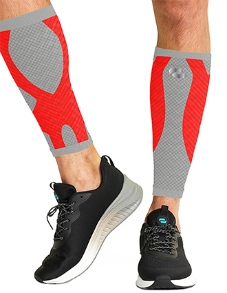 Cherokee Infinity Legwear Calf Sleeve 10-15 mmHg Compression in Vapor Firebird Red