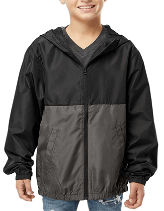 Independent Trading Co Youth Lightweight Windbreaker Full-Zip Jacket