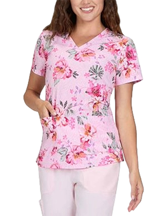 Koi Next Gen Early Energy Women's 2-Pocket Print Scrub Top
