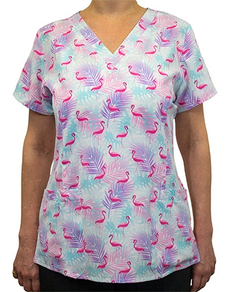 Maevn Women's printed v-neck top
