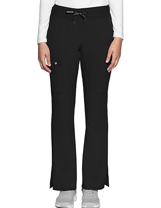 Med Couture Touch Women's Natural Rise Drawstring Flare Leg Pant