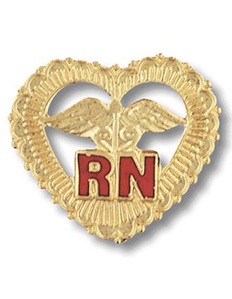 Prestige Handmade Gold Plated Registered Nurse Emblem Pin
