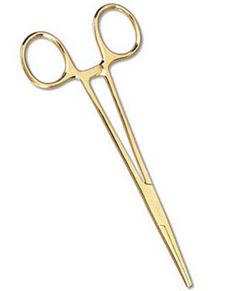 Prestige 5.5 Inches Gold Plated Straight Kelly Forceps