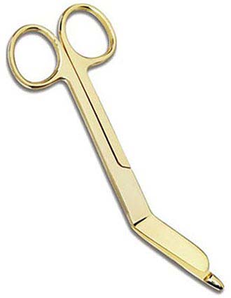 Prestige 5.5 inch Gold Plated Lister Bandage Scissors
