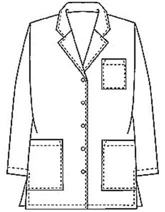 PU Made To Order Women's Snap Front Short Lab Coat-PU-1023