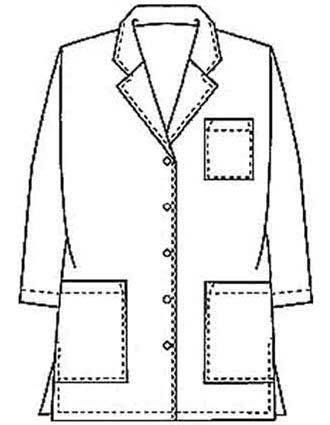 PU Made To Order Three Quarter Sleeves Short Lab Coat-PU-1025