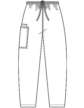 PU Made To Order Unisex Two Pocket Drawstring Medical Scrub Pants-PU-2008