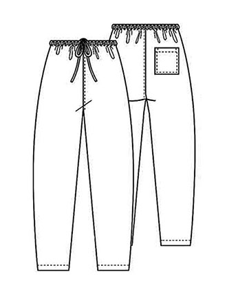 PU Made To Order Unisex Single Pocket Drawstring Scrub Pants-PU-2012