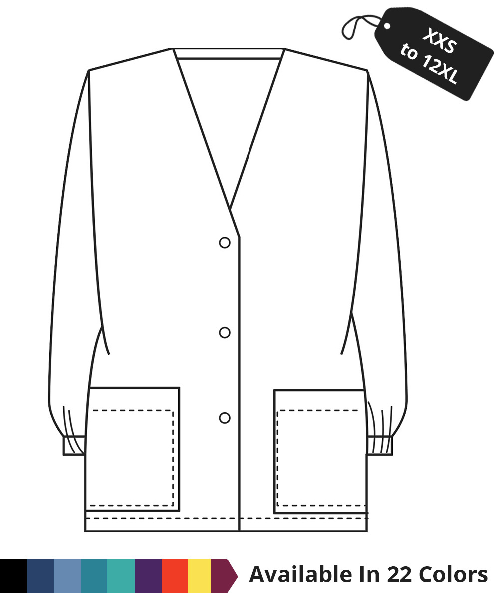 PU Made To Order Women's Jewel Neck Warm Up Scrub Jacket-PU-6001