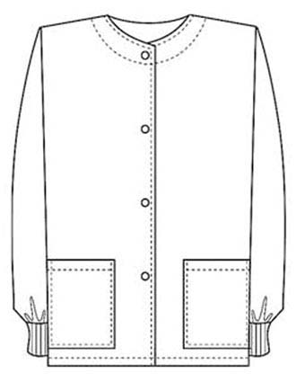 PU Made To Order Unisex Two Pocket Jewel Neck Medical Scrub Jacket-PU-6005