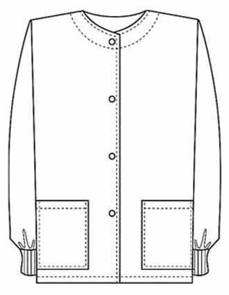 PU Made To Order Unisex Two Pocket Jewel Neck Warm Up Scrub Jacket-PU-6006