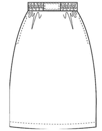 PU Made To Order Women's Nurses Two Pocket Boxer Nurse Skirt-PU-7003