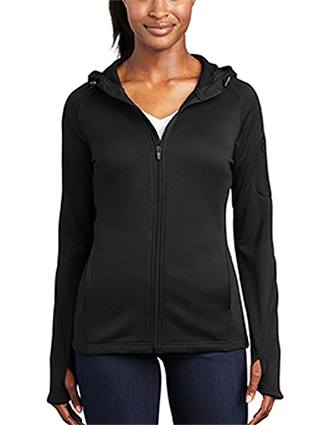 Sport Tek Women's Tech Fleece Ful Zip Hooded Jacket